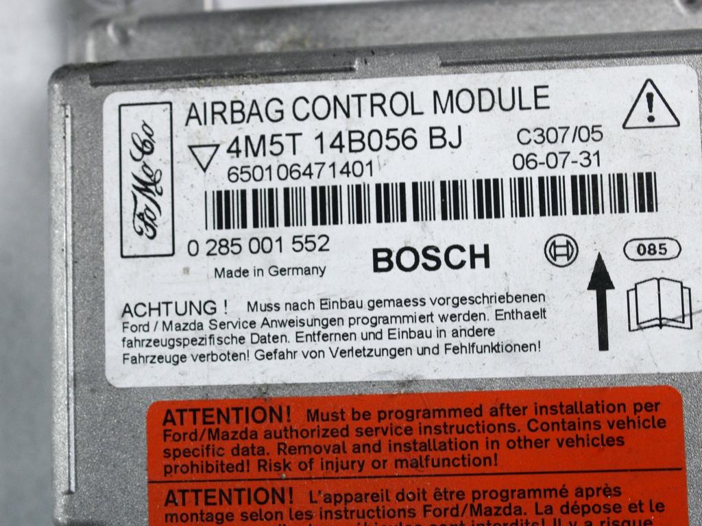 KIT AIRBAG KOMPLET OEM N. 18519 KIT AIRBAG COMPLETO ORIGINAL REZERVNI DEL FORD FOCUS DA HCP DP MK2 BER/SW (2005 - 2008) DIESEL LETNIK 2006