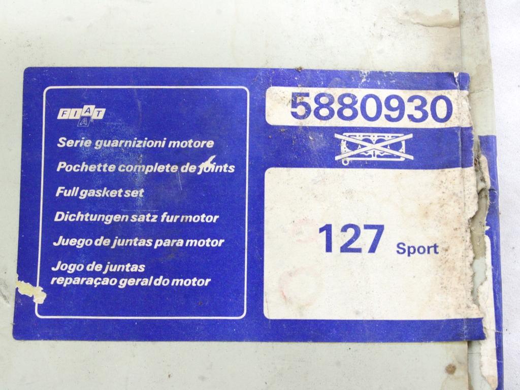 5880930 KIT GUARNIZIONI MOTORE FIAT 127 SPORT 1.3 B RICAMBIO NUOVO GUARNIZIONE TESTATA MANCANTE