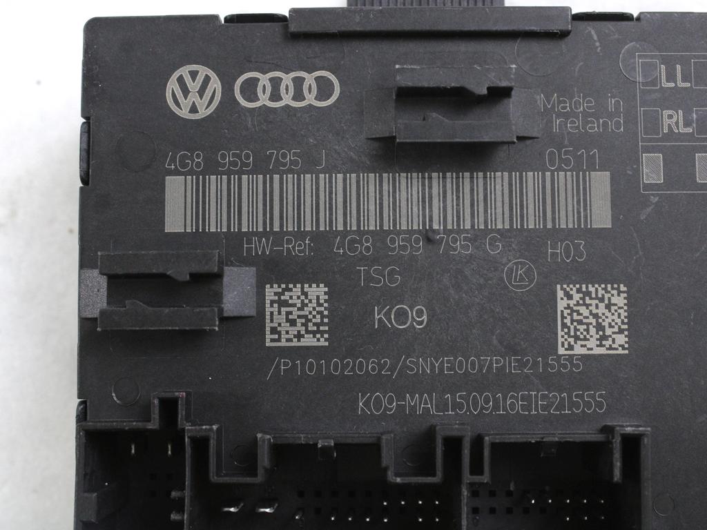 RACUNALNIK VRAT IN STEKEL OEM N. 4G8959795J ORIGINAL REZERVNI DEL AUDI A6 C7 BER/SW/ALLROAD (2011 - 2018)DIESEL LETNIK 2017