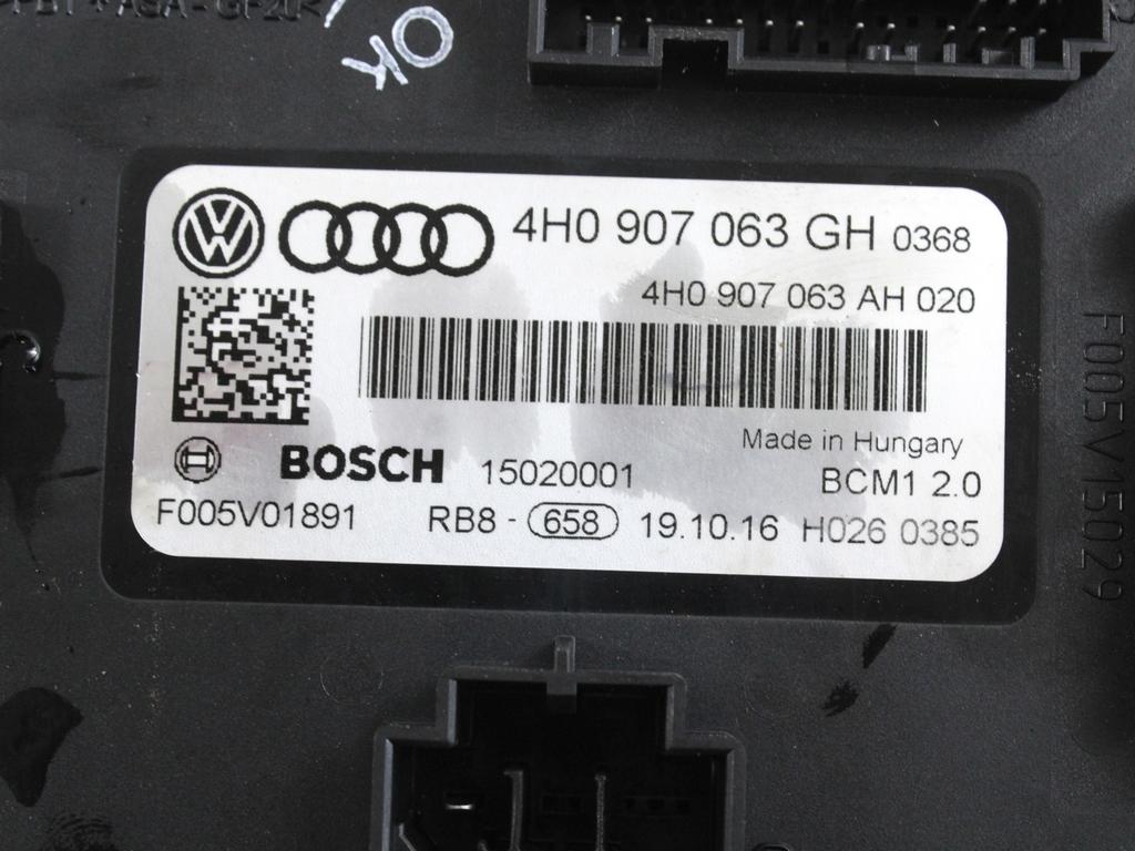 KOMPLET ODKLEPANJE IN VZIG  OEM N. 100059 KIT ACCENSIONE AVVIAMENTO ORIGINAL REZERVNI DEL AUDI A6 C7 BER/SW/ALLROAD (2011 - 2018)DIESEL LETNIK 2017