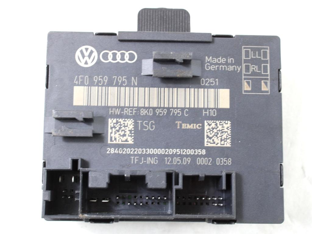 RACUNALNIK VRAT IN STEKEL OEM N. 4F0959795N ORIGINAL REZERVNI DEL AUDI A4 B8 8K2 BER/SW/CABRIO (2007 - 11/2015) DIESEL LETNIK 2009