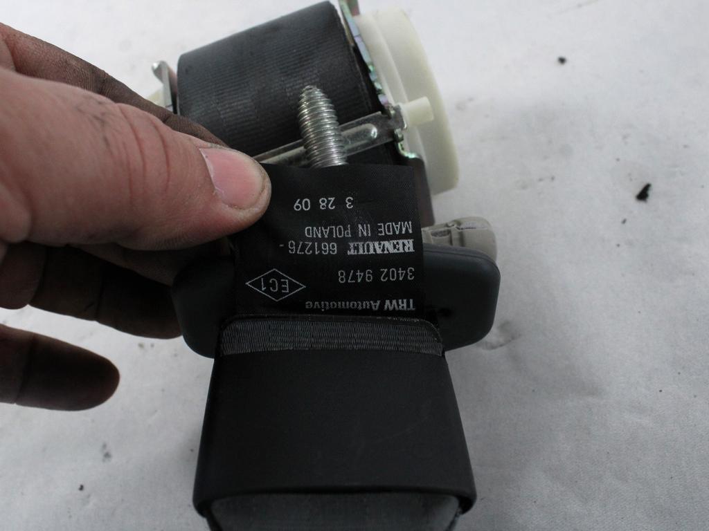 VARNOSTNI PAS OEM N. 8200661276 ORIGINAL REZERVNI DEL RENAULT MODUS F/JP0 R (2008 - 09/2013) BENZINA LETNIK 2009