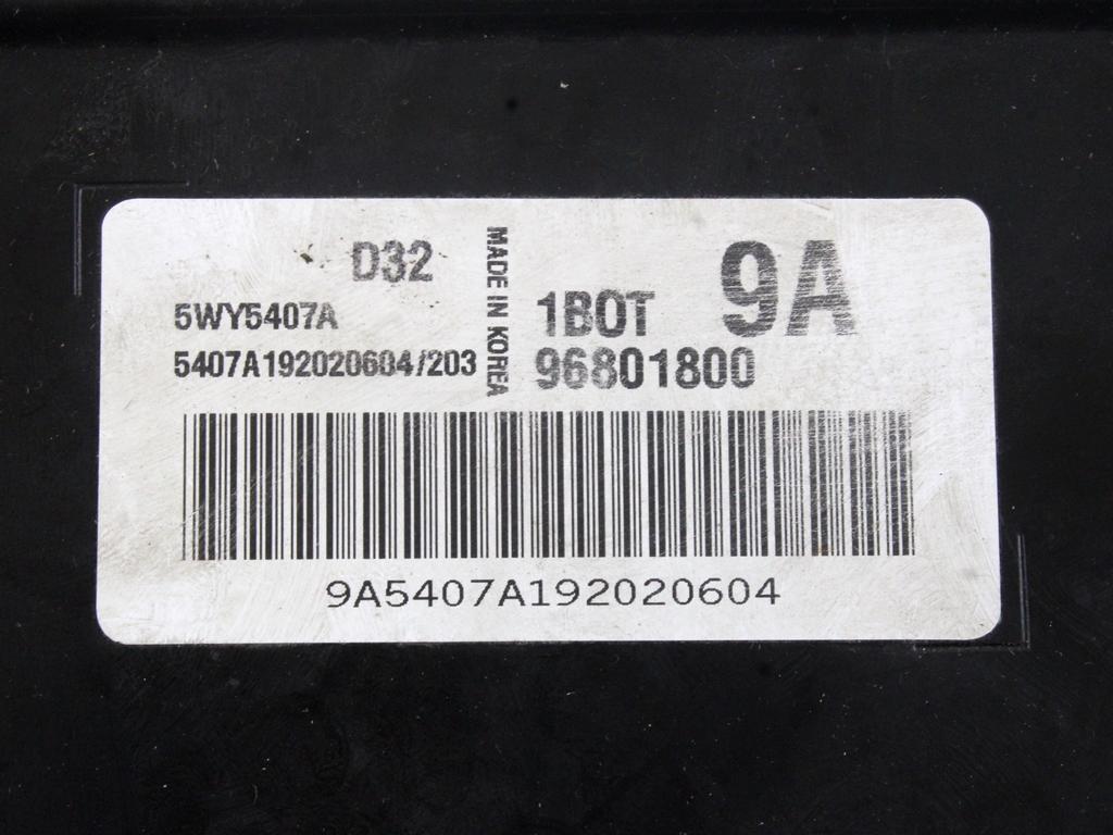 OSNOVNA KRMILNA ENOTA DDE / MODUL ZA VBRIZGAVANJE OEM N. 96801800 ORIGINAL REZERVNI DEL CHEVROLET MATIZ M200 (2005 - 2010) BENZINA/GPL LETNIK 2008