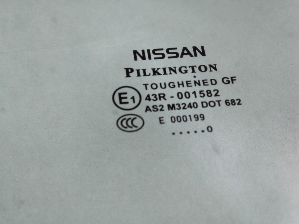 STEKLO SPREDNJIH LEVIH VRAT OEM N. 80301JD000 ORIGINAL REZERVNI DEL NISSAN QASHQAI J10E (03/2010 - 2013) DIESEL LETNIK 2010