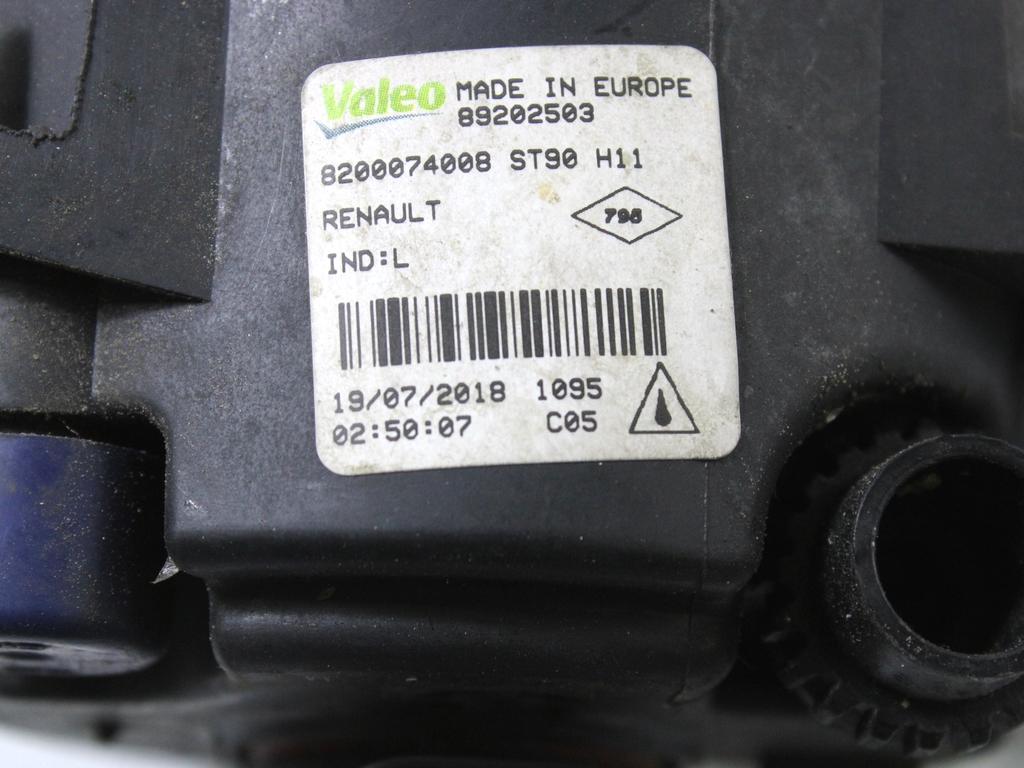 LEVA MEGLENKA OEM N. 8200074008 ORIGINAL REZERVNI DEL RENAULT MEGANE MK3 BZ0/1 B3 DZ0/1 KZ0/1 BER/SPORTOUR/ESTATE (2009 - 2015) DIESEL LETNIK 2011