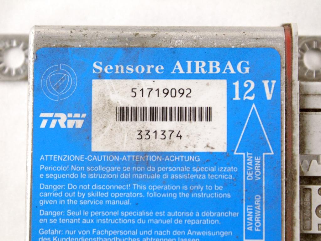 KIT AIRBAG KOMPLET OEM N. 17392 KIT AIRBAG COMPLETO ORIGINAL REZERVNI DEL FIAT PUNTO 188 MK2 R (2003 - 2011) DIESEL LETNIK 2006