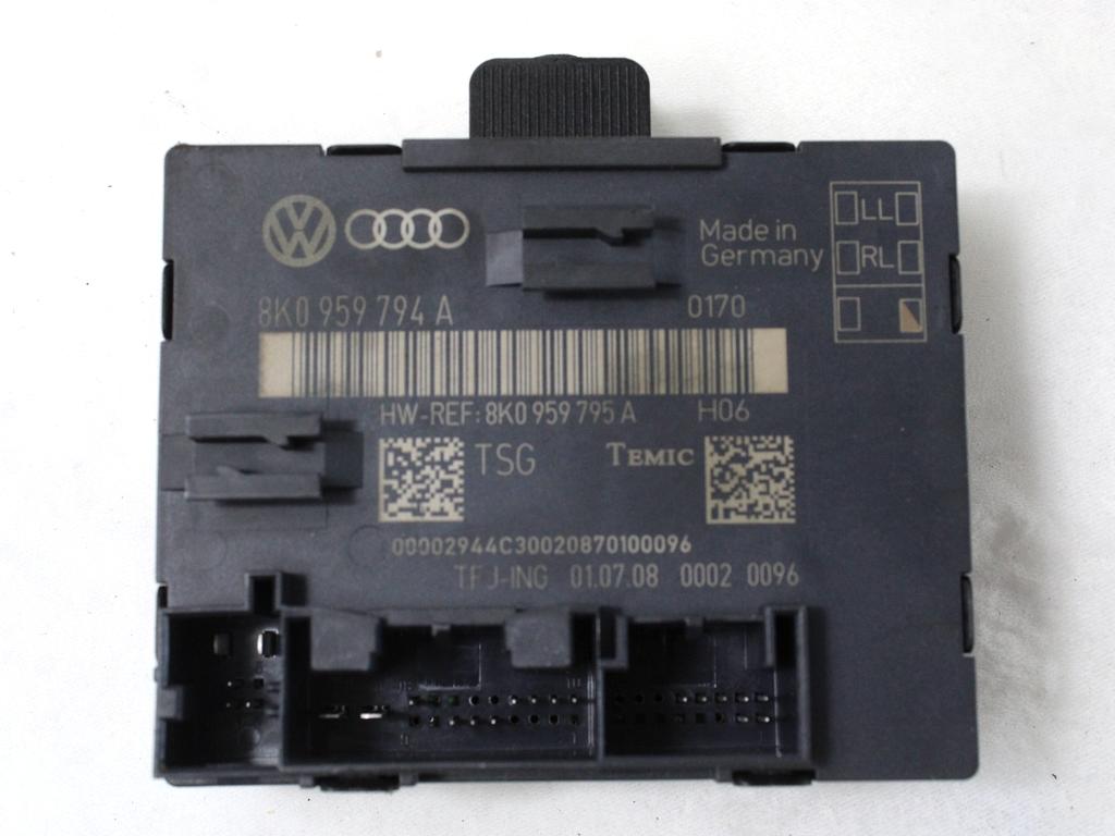 RACUNALNIK VRAT IN STEKEL OEM N. 8K0959794A ORIGINAL REZERVNI DEL AUDI A4 B8 8K2 BER/SW/CABRIO (2007 - 11/2015) DIESEL LETNIK 2008