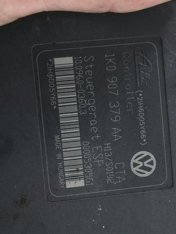 ABS AGREGAT S PUMPO OEM N. 1K0614517T ORIGINAL REZERVNI DEL VOLKSWAGEN GOLF V 1K1 1K5 MK5 BER/SW (02/2004-11/2008) DIESEL LETNIK 2006