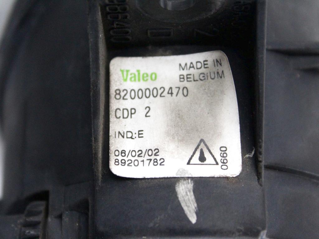 DESNA MEGLENKA OEM N. 8200002470 ORIGINAL REZERVNI DEL RENAULT CLIO BB CB MK2 R / CLIO STORIA (05/2001 - 2012) BENZINA LETNIK 2001