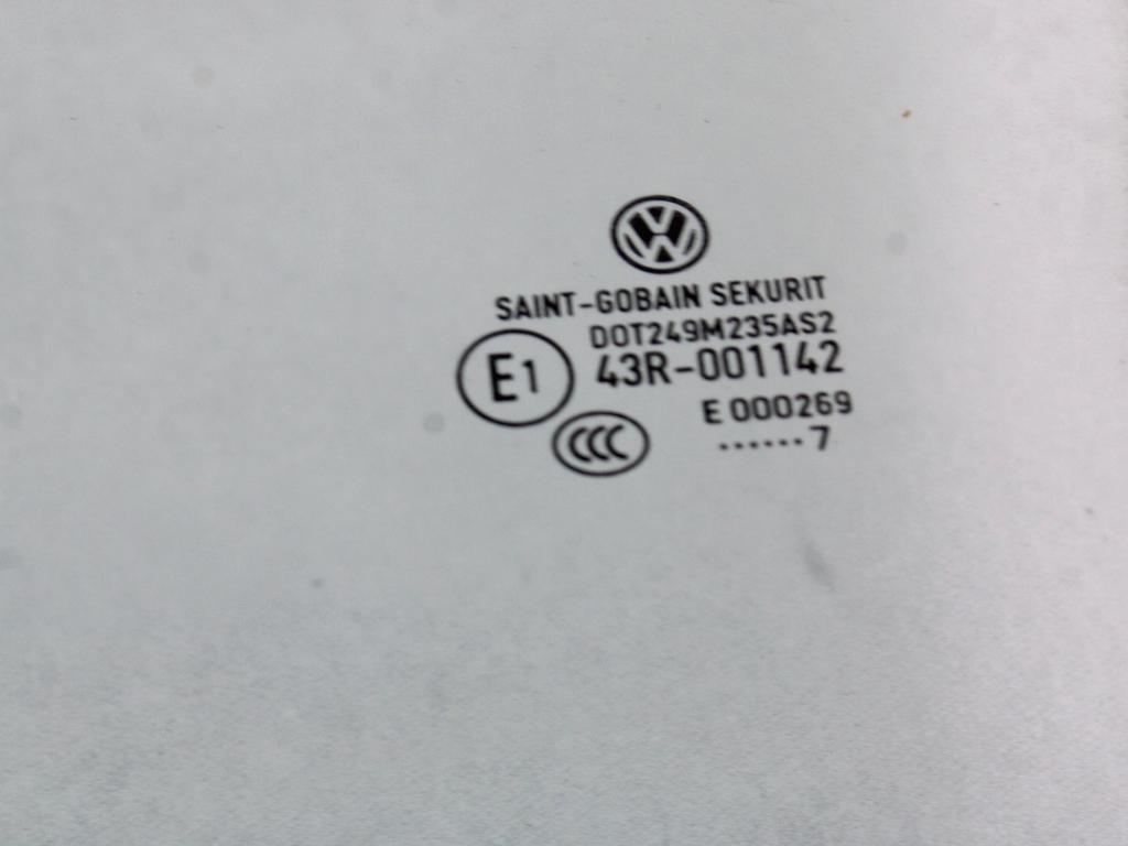 STEKLO SPREDNJIH LEVIH VRAT OEM N. 6Q4845201C ORIGINAL REZERVNI DEL VOLKSWAGEN POLO 9N R (2005 - 10/2009) DIESEL LETNIK 2007