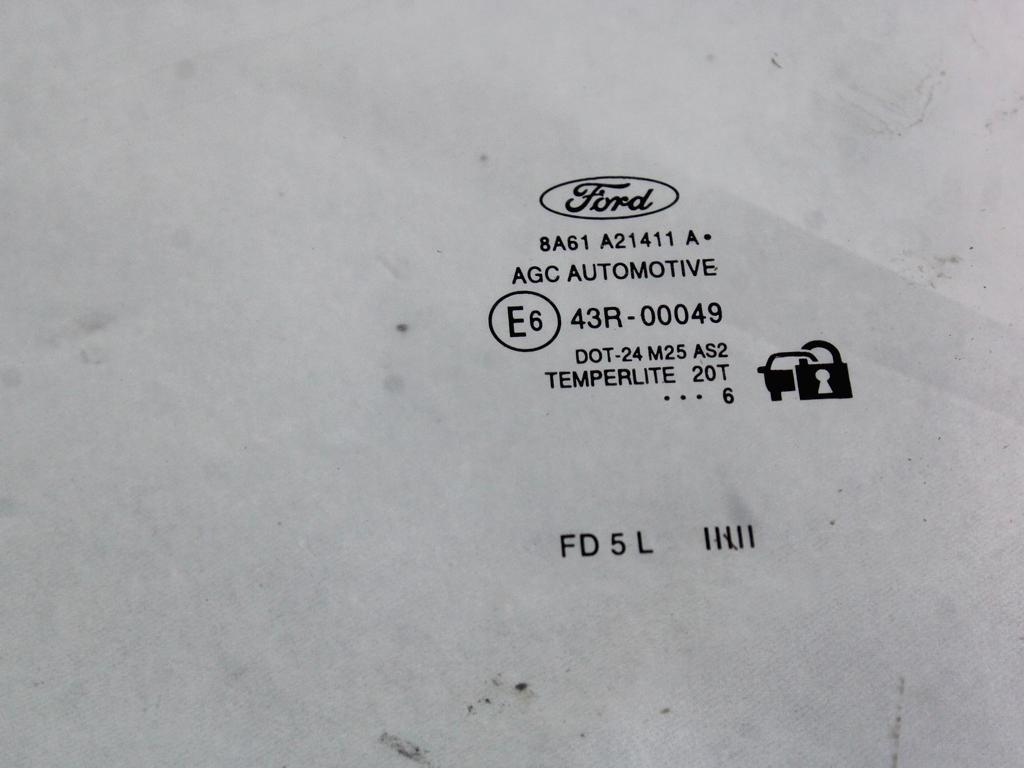 STEKLO SPREDNJIH LEVIH VRAT OEM N. 1680516 ORIGINAL REZERVNI DEL FORD FIESTA CB1 CNN MK6 R (2012 - 2017)BENZINA LETNIK 2016