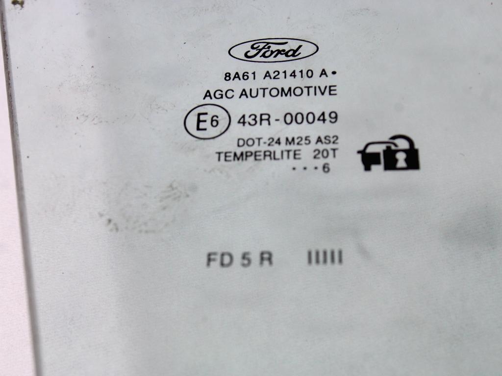 STEKLO SPREDNJIH DESNIH VRAT OEM N. 1680515 ORIGINAL REZERVNI DEL FORD FIESTA CB1 CNN MK6 R (2012 - 2017)BENZINA LETNIK 2016