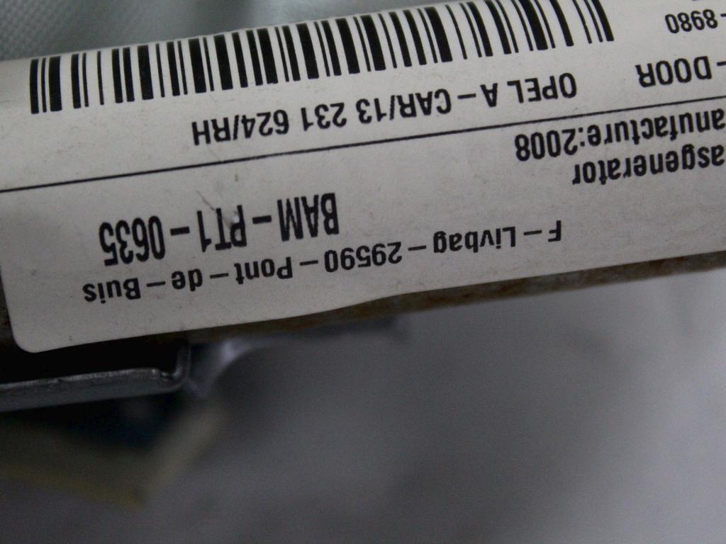 ZRACNA BLAZINA GLAVA DESNA OEM N. 13231624 ORIGINAL REZERVNI DEL OPEL ASTRA H A04 L48 L08 L35 L67 R 5P/3P/SW (2007 - 2010) DIESEL LETNIK 2008