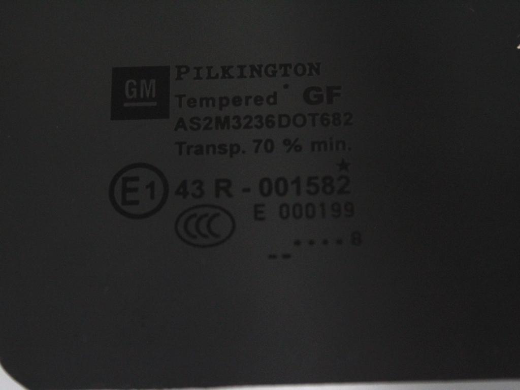 STEKLO ZADNJIH DESNIH VRAT OEM N. 93183269 ORIGINAL REZERVNI DEL OPEL ASTRA H A04 L48 L08 L35 L67 R 5P/3P/SW (2007 - 2010) DIESEL LETNIK 2008