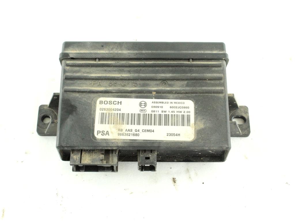 ECU PARKIRNI SENZORJI OEM N. 9663821680 ORIGINAL REZERVNI DEL PEUGEOT PARTNER TEPEE MK2 (2008 - 2015) DIESEL LETNIK 2009