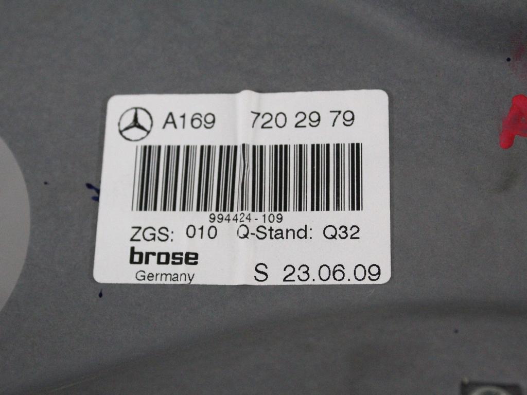 MEHANIZEM DVIGA SPREDNJIH STEKEL  OEM N. 31062 SISTEMA ALZACRISTALLO PORTA ANTERIORE ELETTR ORIGINAL REZERVNI DEL MERCEDES CLASSE B W245 T245 5P (2005 - 2011) BENZINA LETNIK 2009