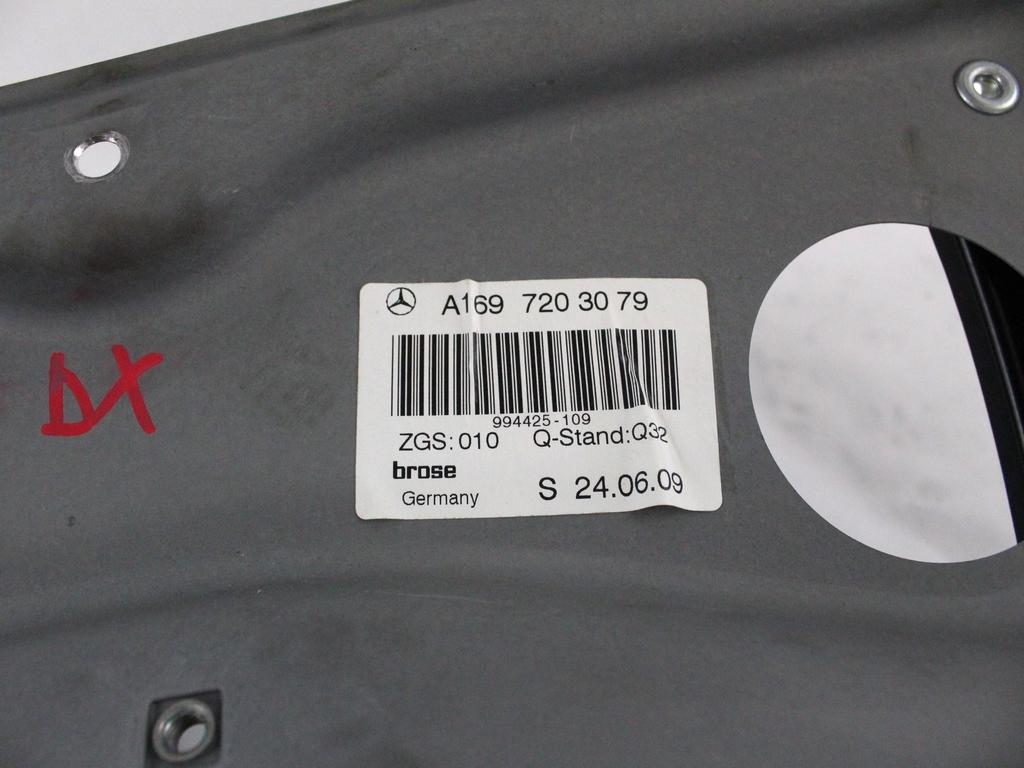 MEHANIZEM DVIGA SPREDNJIH STEKEL  OEM N. 31062 SISTEMA ALZACRISTALLO PORTA ANTERIORE ELETTR ORIGINAL REZERVNI DEL MERCEDES CLASSE B W245 T245 5P (2005 - 2011) BENZINA LETNIK 2009