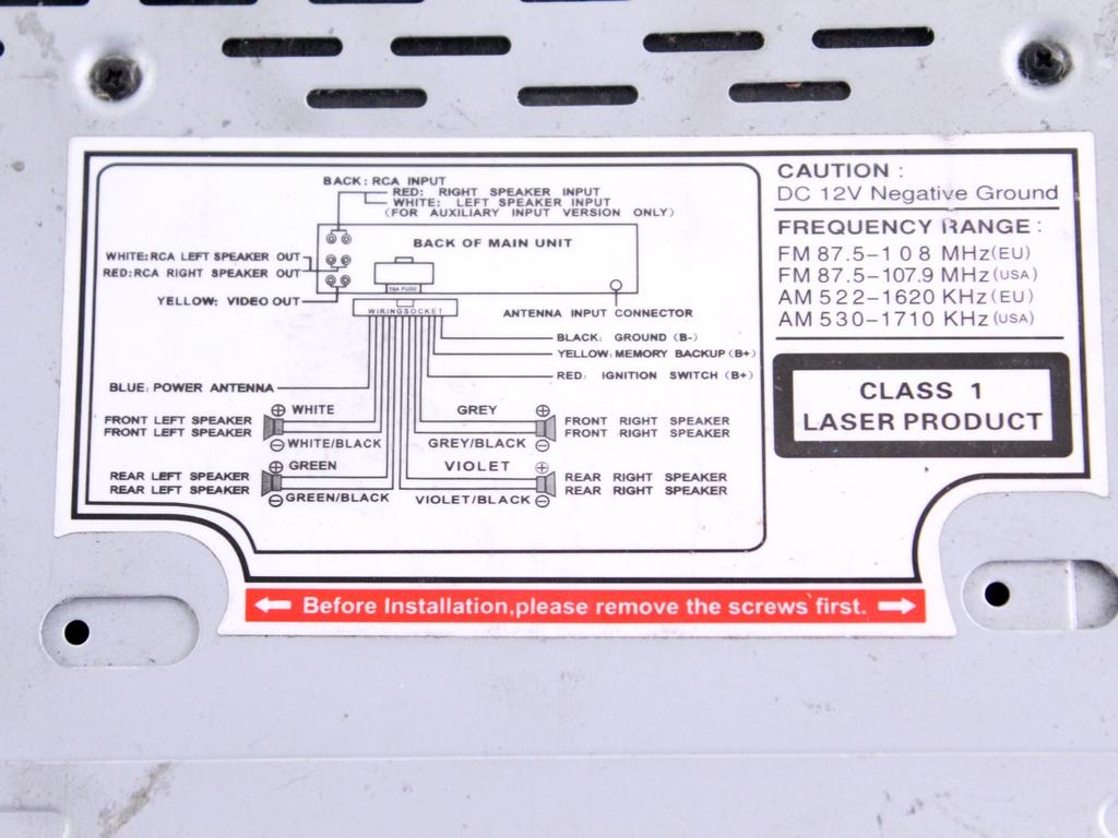 RADIO CD / OJACEVALNIK / IMETNIK HIFI OEM N.  ORIGINAL REZERVNI DEL FIAT DOBLO 223 MK1 (2000 - 2004) DIESEL LETNIK 2001