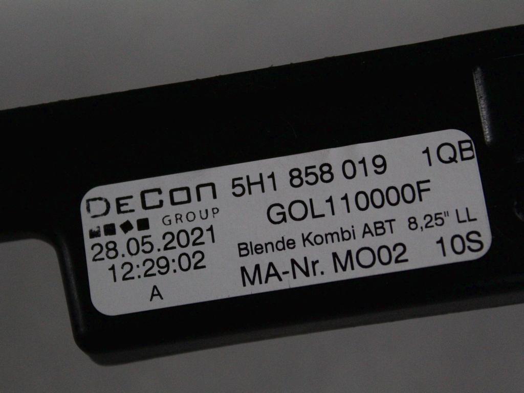 ARMATURNA PLO?CA OEM N. 5H18580191QB ORIGINAL REZERVNI DEL VOLKSWAGEN GOLF VIII CD1 MK8 (DAL 2019)DIESEL LETNIK 2021