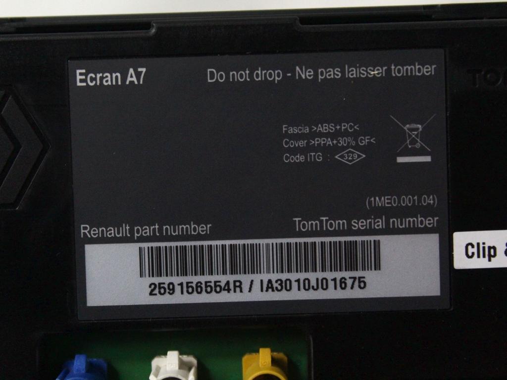 NAVIGCIJA  OEM N. 259156554R ORIGINAL REZERVNI DEL RENAULT MEGANE MK3 BZ0/1 B3 DZ0/1 KZ0/1 BER/SPORTOUR/ESTATE (2009 - 2015) DIESEL LETNIK 2010