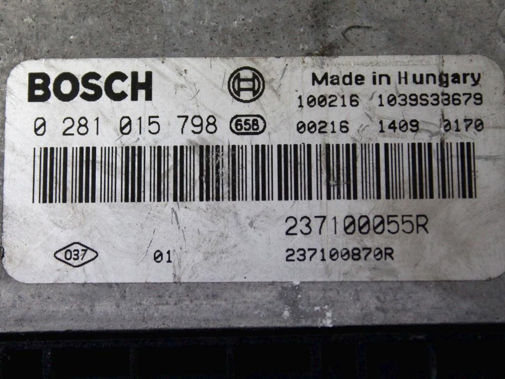 KOMPLET ODKLEPANJE IN VZIG  OEM N. 31537 KIT ACCENSIONE AVVIAMENTO ORIGINAL REZERVNI DEL RENAULT MEGANE MK3 BZ0/1 B3 DZ0/1 KZ0/1 BER/SPORTOUR/ESTATE (2009 - 2015) DIESEL LETNIK 2010