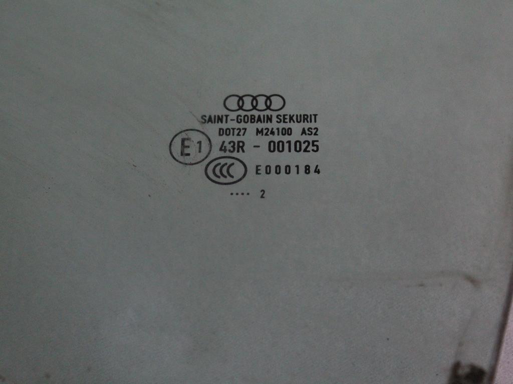 STEKLO SPREDNJIH LEVIH VRAT OEM N. 8P4845201B ORIGINAL REZERVNI DEL AUDI A3 MK2R 8P 8PA 8P1 8P7 (2008 - 2012)DIESEL LETNIK 2010