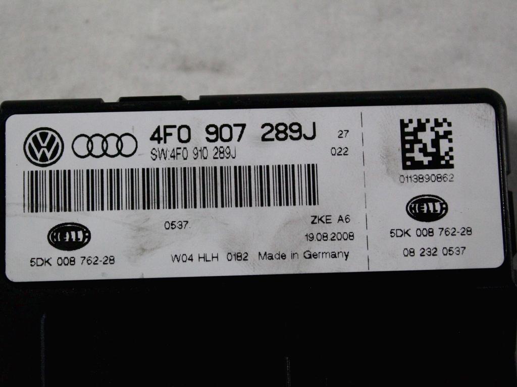 KONTROLA UDOBJA (BLUE & ME) OEM N. 4F0907289J ORIGINAL REZERVNI DEL AUDI A6 C6 R 4F2 4FH 4F5 BER/SW/ALLROAD (10/2008 - 2011) DIESEL LETNIK 2009