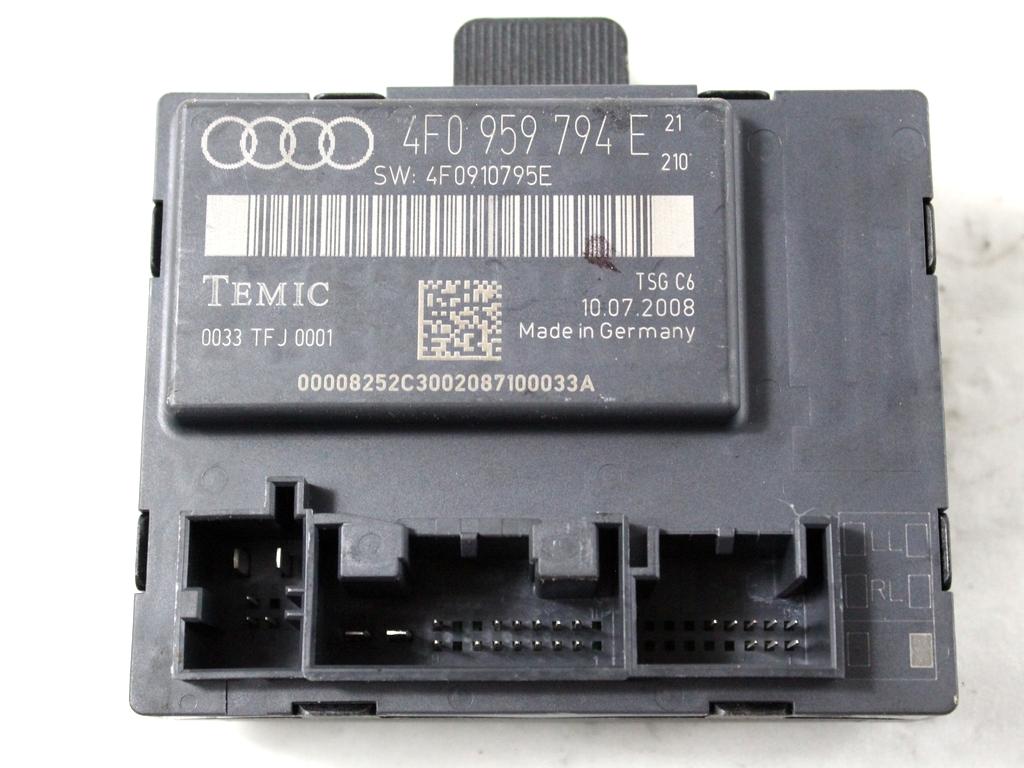 RACUNALNIK VRAT IN STEKEL OEM N. 4F0959794E ORIGINAL REZERVNI DEL AUDI A6 C6 R 4F2 4FH 4F5 BER/SW/ALLROAD (10/2008 - 2011) DIESEL LETNIK 2009