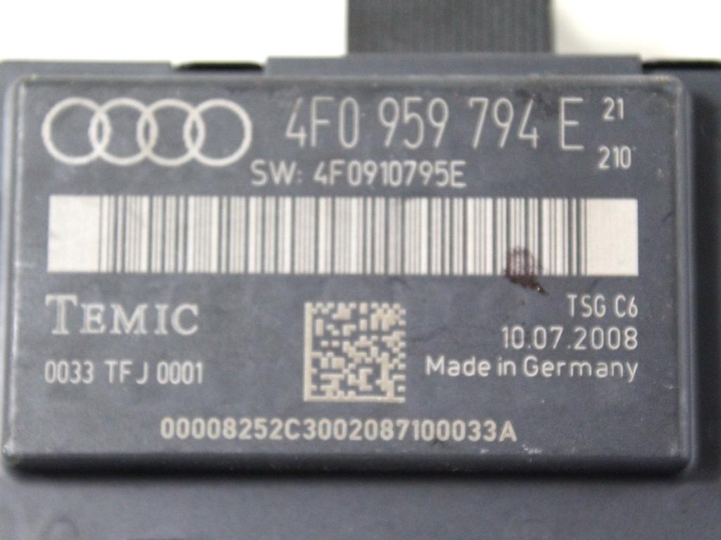 RACUNALNIK VRAT IN STEKEL OEM N. 4F0959794E ORIGINAL REZERVNI DEL AUDI A6 C6 R 4F2 4FH 4F5 BER/SW/ALLROAD (10/2008 - 2011) DIESEL LETNIK 2009