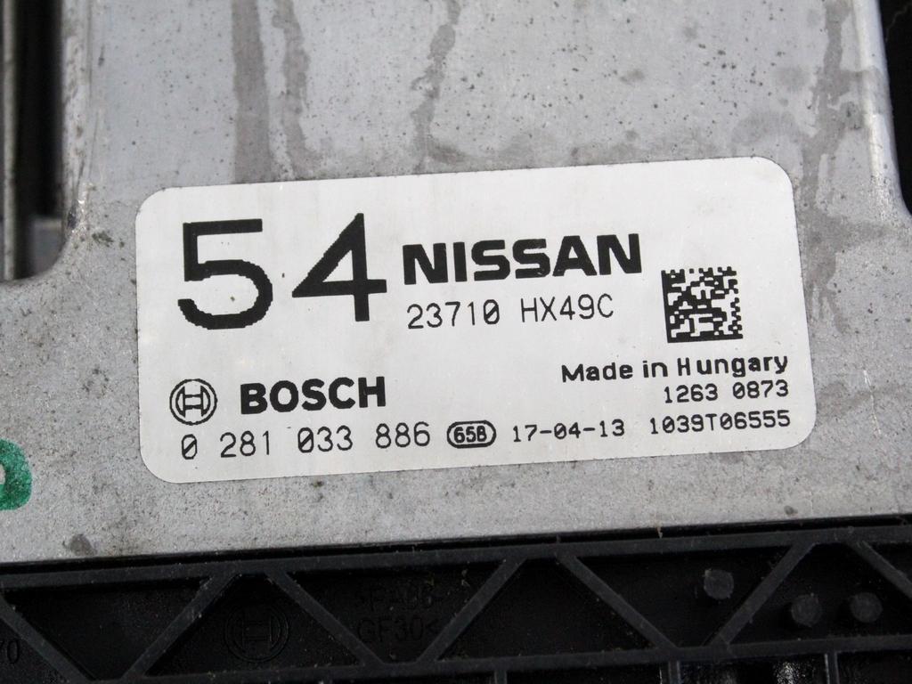 OSNOVNA KRMILNA ENOTA DDE / MODUL ZA VBRIZGAVANJE OEM N. 23710HX49C ORIGINAL REZERVNI DEL NISSAN QASHQAI J11 (2013 - 2021)DIESEL LETNIK 2017