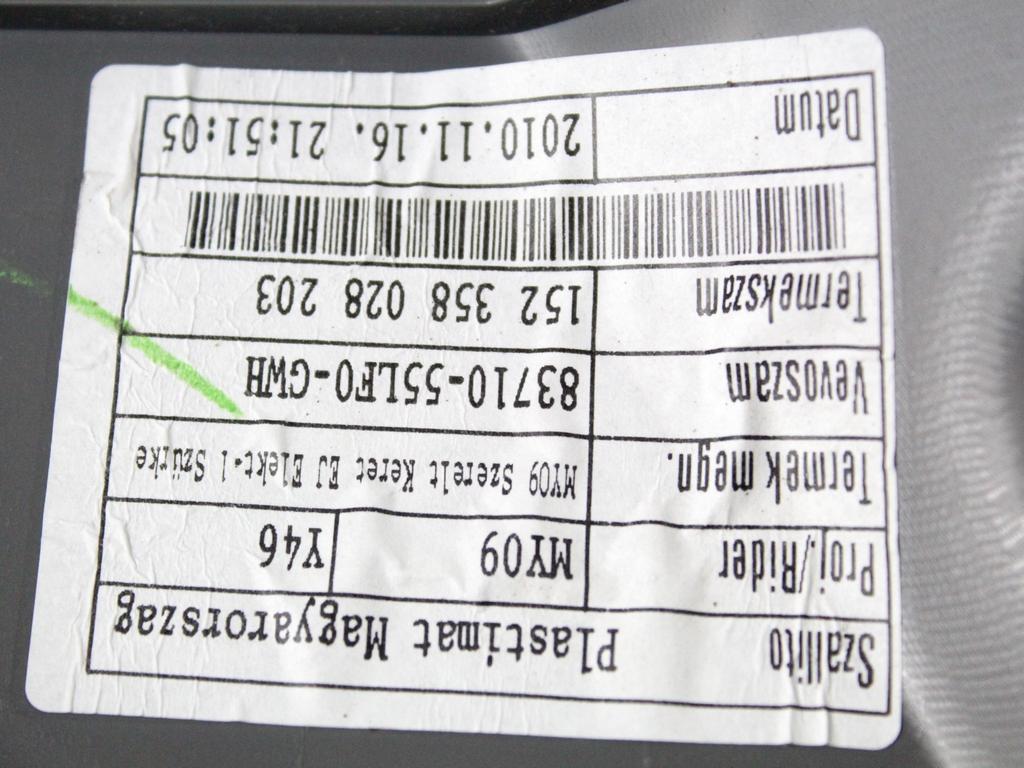 NOTRANJA OBLOGA SPREDNJIH VRAT OEM N. PNADTSZSX4EYRSV5P ORIGINAL REZERVNI DEL SUZUKI SX4 EY GY R (2009-2014)BENZINA LETNIK 2011