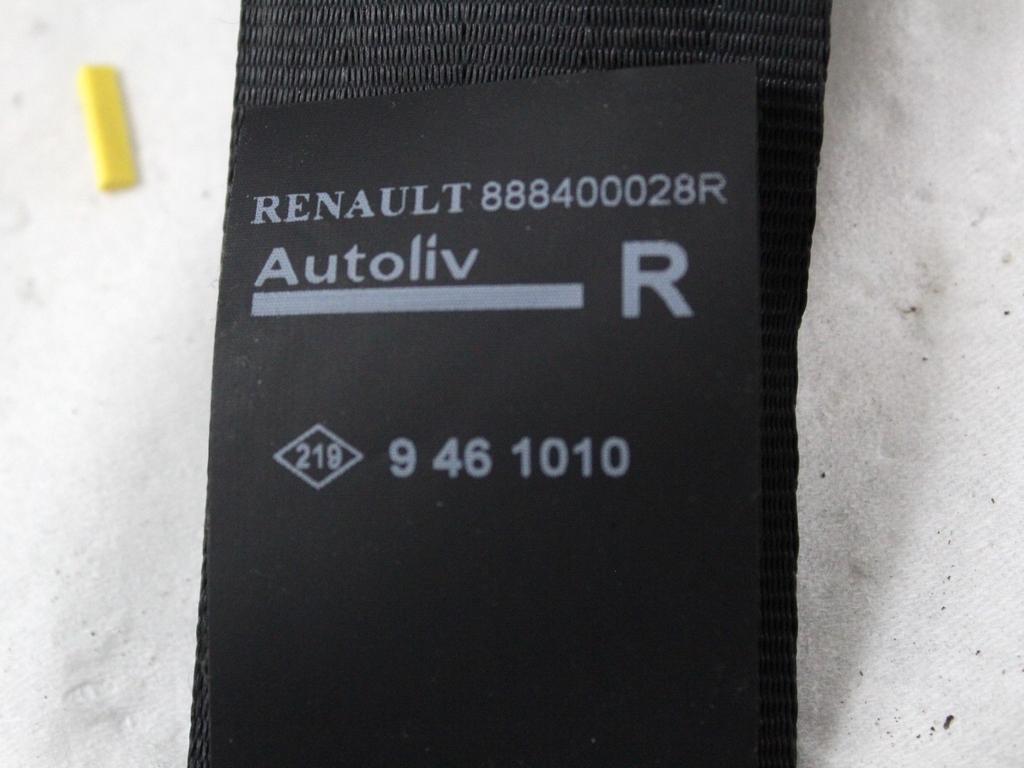 VARNOSTNI PAS OEM N. 888400028R ORIGINAL REZERVNI DEL RENAULT SCENIC XMOD / SCENIC JZ0/1 MK3 (2009 - 2012) DIESEL LETNIK 2010