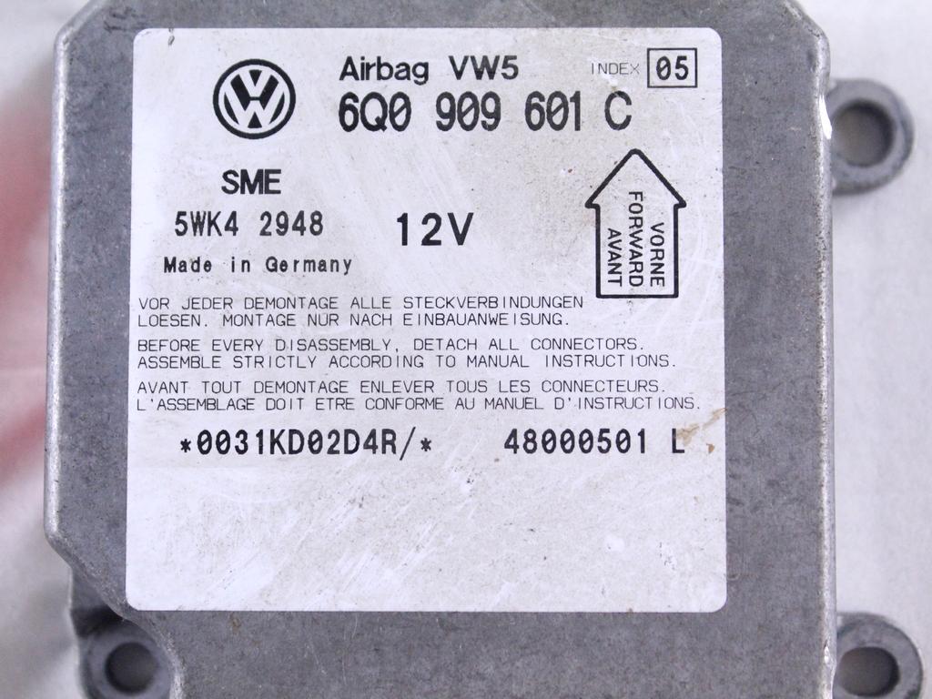 KIT AIRBAG KOMPLET OEM N. 13363 KIT AIRBAG COMPLETO ORIGINAL REZERVNI DEL SKODA FABIA MK1 6Y2 BER/SW (2000 - 03/2007) BENZINA LETNIK 2001