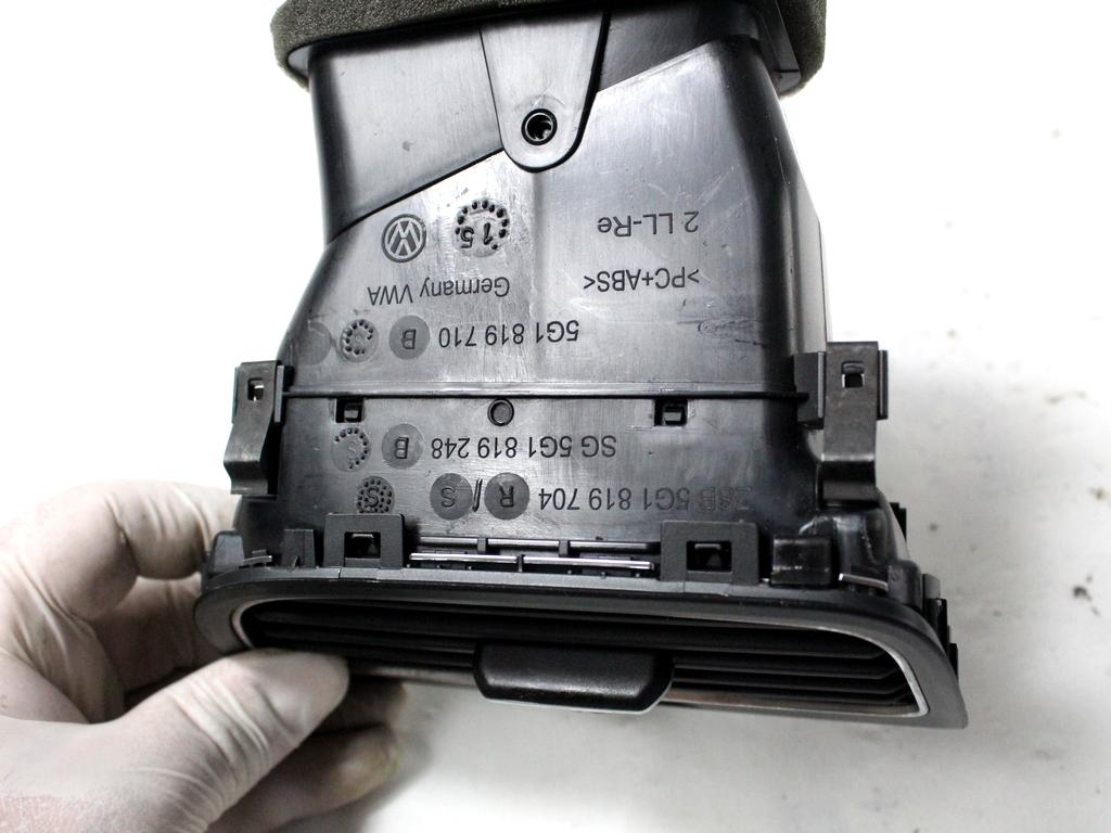 ODVOD ZRAKA OEM N. 5G1819704R ORIGINAL REZERVNI DEL VOLKSWAGEN GOLF VII 5G1 BQ1 BE1 BE2 BA5 BV5 MK7 (2012 - 2017)DIESEL LETNIK 2014