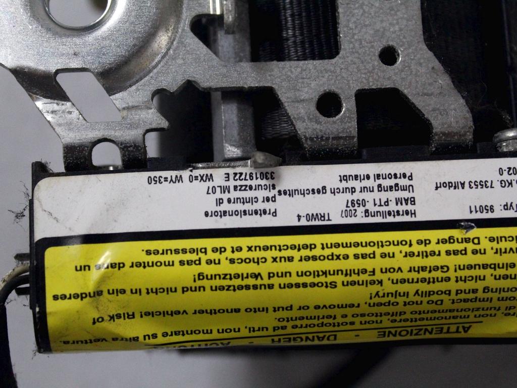 KIT AIRBAG KOMPLET OEM N. 16589 KIT AIRBAG COMPLETO ORIGINAL REZERVNI DEL FIAT MULTIPLA 186 R (2004 - 2010) BENZINA/METANO LETNIK 2007