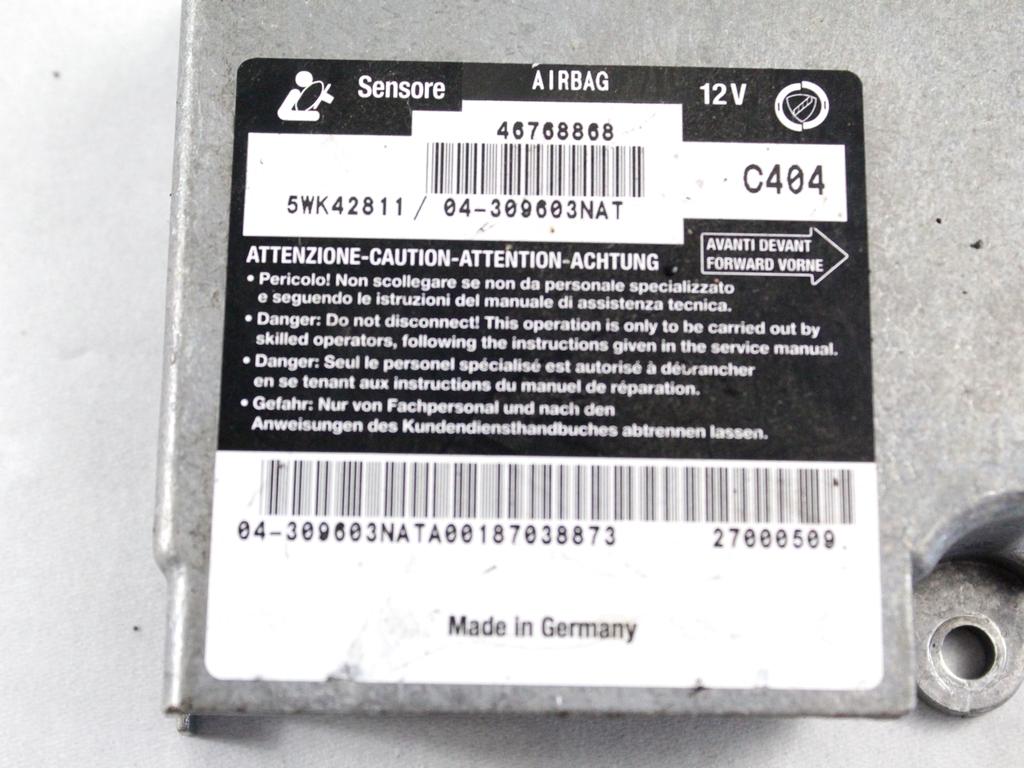 KIT AIRBAG KOMPLET OEM N. 10583 KIT AIRBAG COMPLETO ORIGINAL REZERVNI DEL FIAT BRAVA 182 (1995 - 2001) DIESEL LETNIK 2000