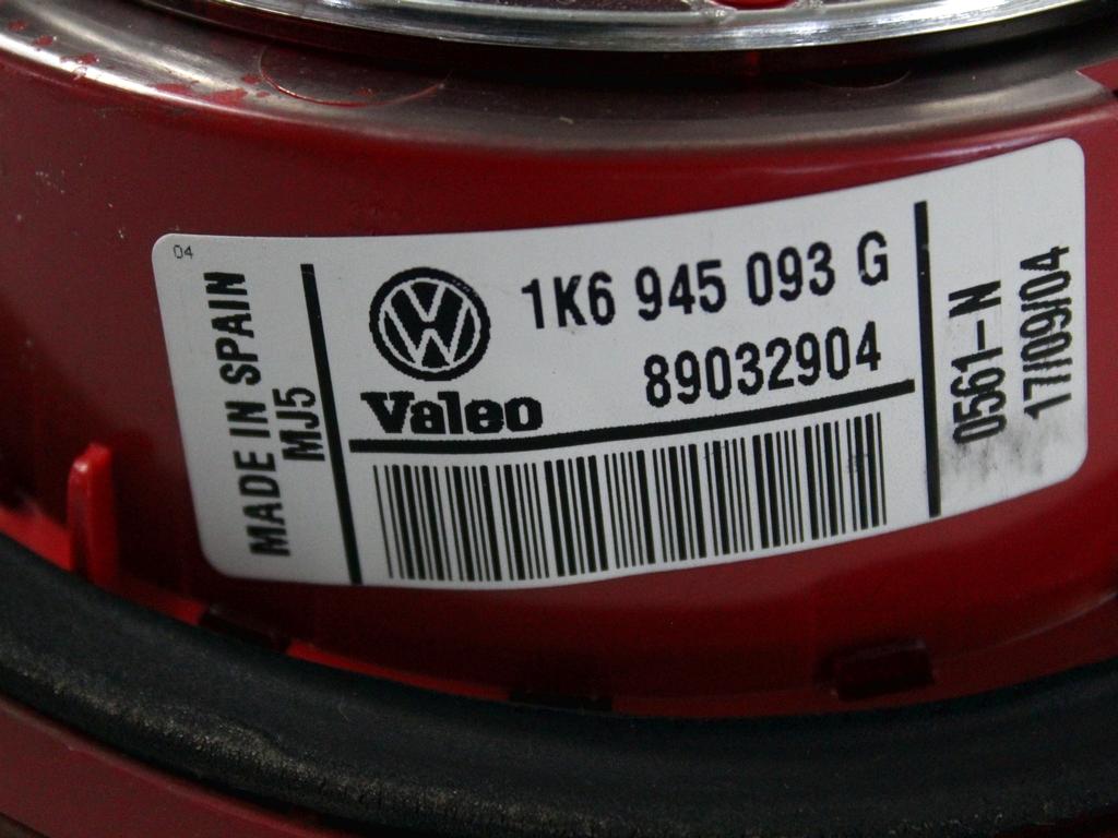 ZADNJI LEVI ZAROMET OEM N. 1K6945093G ORIGINAL REZERVNI DEL VOLKSWAGEN GOLF V 1K1 1K5 MK5 BER/SW (02/2004-11/2008) DIESEL LETNIK 2005