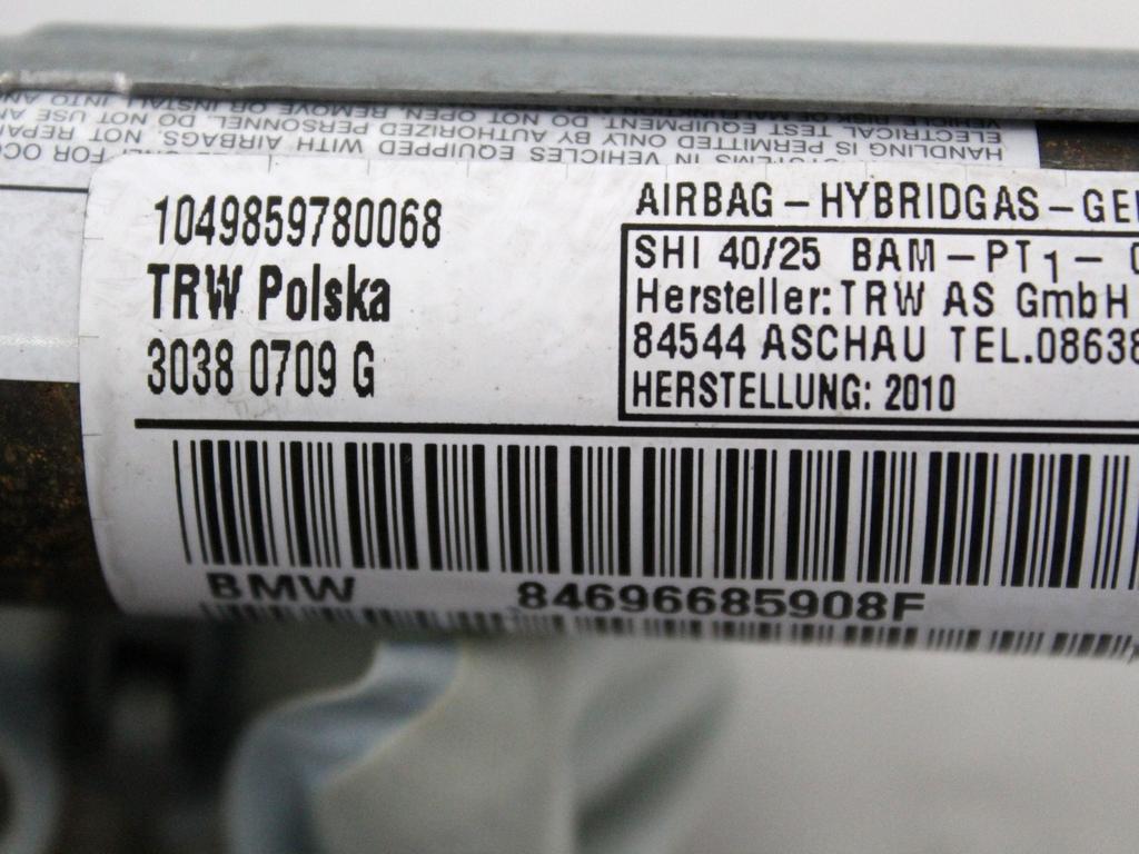 ZRACNA BLAZINA GLAVA LEVA OEM N. 6966859 ORIGINAL REZERVNI DEL BMW SERIE 3 BER/SW/COUPE/CABRIO E90/E91/E92/E93 LCI R (2009 - 2012) DIESEL LETNIK 2010