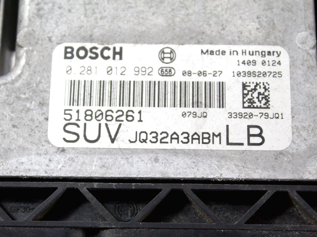 KOMPLET ODKLEPANJE IN VZIG  OEM N. 19516 KIT ACCENSIONE AVVIAMENTO ORIGINAL REZERVNI DEL FIAT SEDICI FY (2006 - 4/2009) DIESEL LETNIK 2009