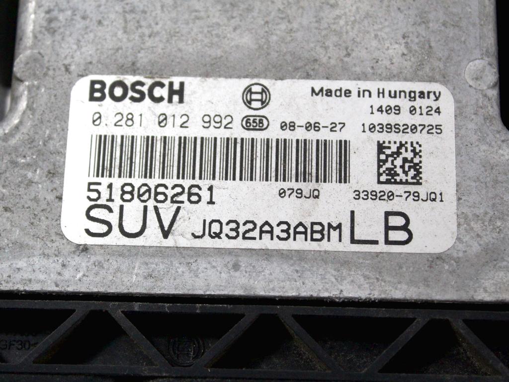 KOMPLET ODKLEPANJE IN VZIG  OEM N. 19516 KIT ACCENSIONE AVVIAMENTO ORIGINAL REZERVNI DEL FIAT SEDICI FY (2006 - 4/2009) DIESEL LETNIK 2009