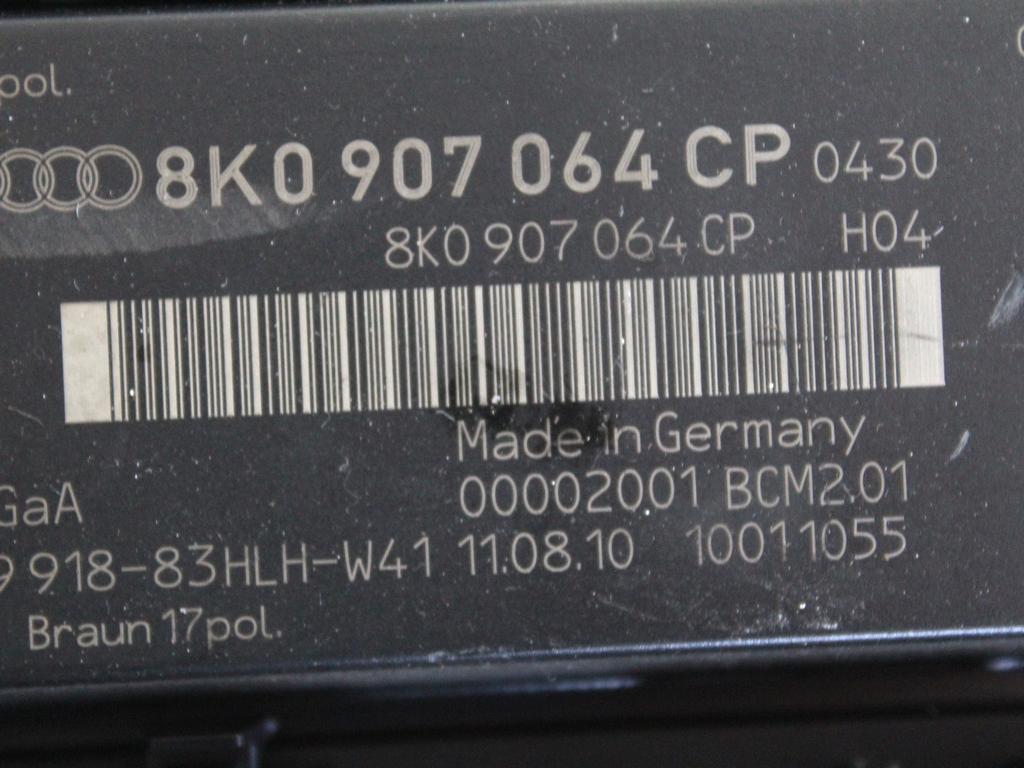 KOMPLET ODKLEPANJE IN VZIG  OEM N. 31574 KIT ACCENSIONE AVVIAMENTO ORIGINAL REZERVNI DEL AUDI A5 8T COUPE/5P (2007 - 2011) DIESEL LETNIK 2011