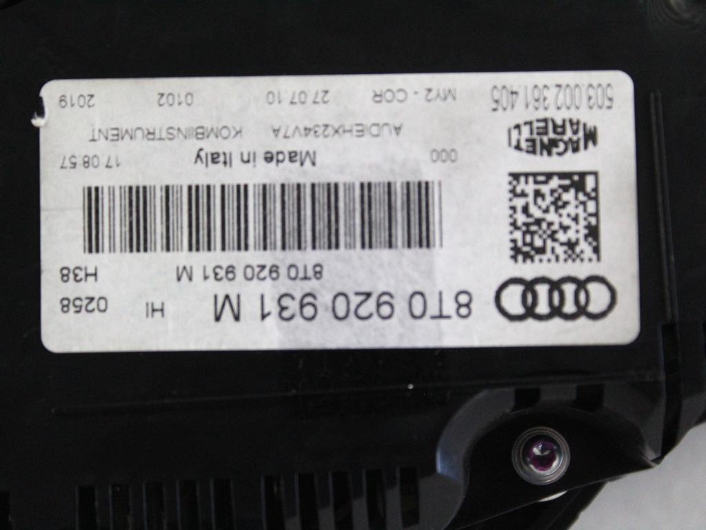 KOMPLET ODKLEPANJE IN VZIG  OEM N. 31574 KIT ACCENSIONE AVVIAMENTO ORIGINAL REZERVNI DEL AUDI A5 8T COUPE/5P (2007 - 2011) DIESEL LETNIK 2011