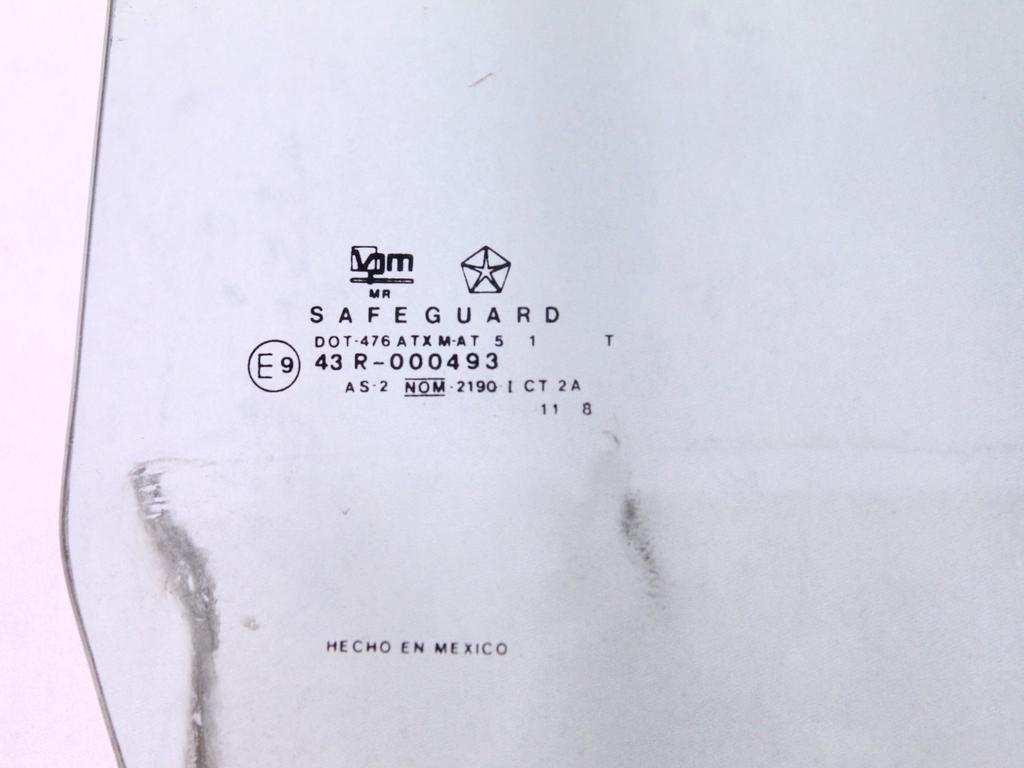 STEKLO SPREDNJIH DESNIH VRAT OEM N. 04724290AC ORIGINAL REZERVNI DEL CHRYSLER STRATUS JX (1997 - 1999) BENZINA LETNIK 1999