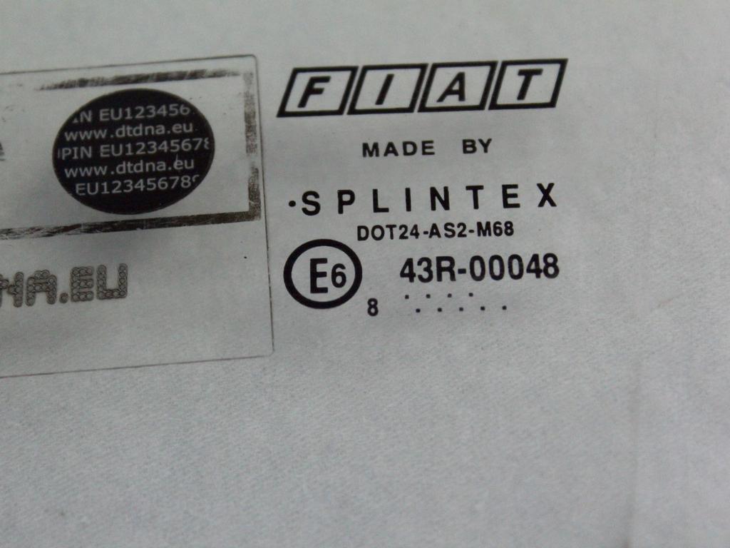 STEKLO SPREDNJIH LEVIH VRAT OEM N. 46516808 ORIGINAL REZERVNI DEL FIAT MULTIPLA 186 R (2004 - 2010) BENZINA/METANO LETNIK 2009