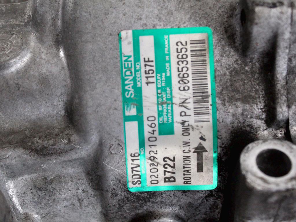 KOMPRESOR KLIME  OEM N. 60653652 ORIGINAL REZERVNI DEL ALFA ROMEO 156 932 R BER/SW (2003 - 2007)DIESEL LETNIK 2005