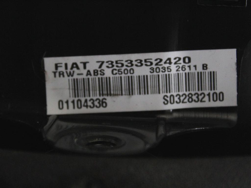 KIT AIRBAG KOMPLET OEM N. 17392 KIT AIRBAG COMPLETO ORIGINAL REZERVNI DEL FIAT PUNTO 188 MK2 R (2003 - 2011) DIESEL LETNIK 2003