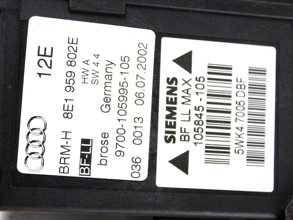 MEHANIZEM DVIGA SPREDNJIH STEKEL  OEM N. 16049 SISTEMA ALZACRISTALLO PORTA ANTERIORE ELETTR ORIGINAL REZERVNI DEL AUDI A4 B6 8E2 8E5 BER/SW (2001 - 2005) DIESEL LETNIK 2002