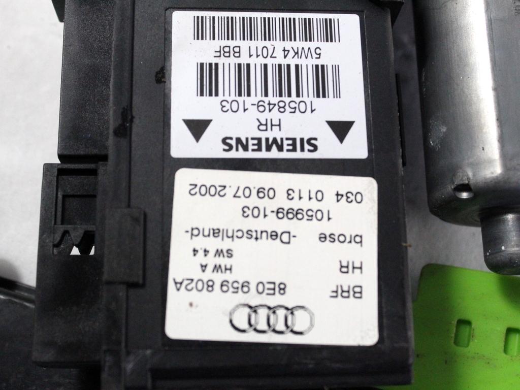 MEHANIZEM DVIGA ZADNJIH STEKEL  OEM N. 16049 SISTEMA ALZACRISTALLO PORTA POSTERIORE ELETT ORIGINAL REZERVNI DEL AUDI A4 B6 8E2 8E5 BER/SW (2001 - 2005) DIESEL LETNIK 2002