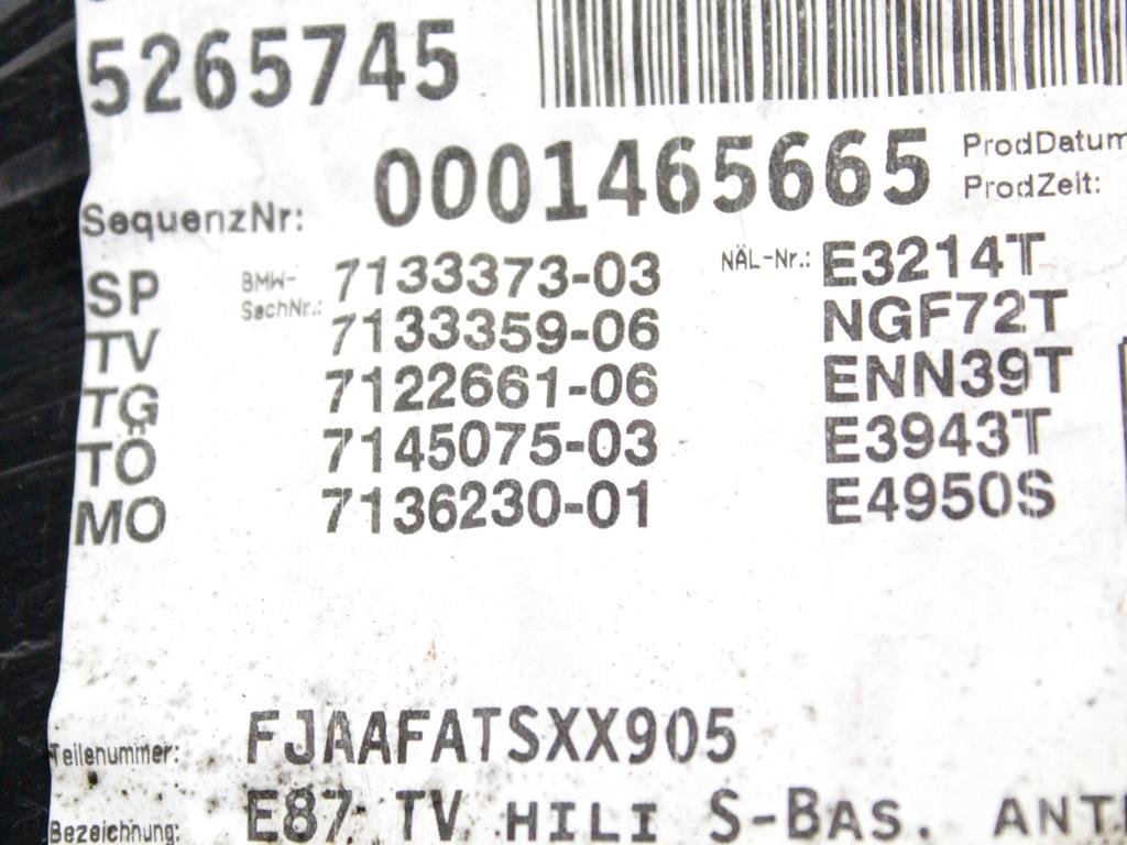 VRATNI PANEL OEM N. PNPSTBWSR1E87BR5P ORIGINAL REZERVNI DEL BMW SERIE 1 BER/COUPE/CABRIO E81/E82/E87/E88 (2003 - 2007) DIESEL LETNIK 2006