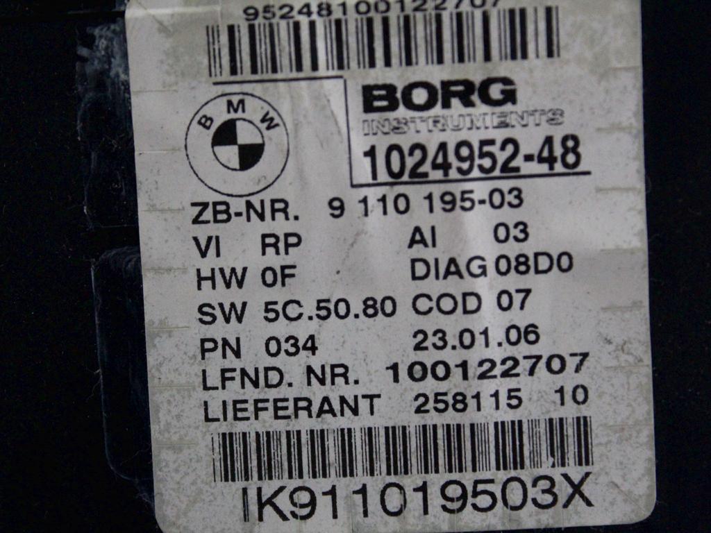 KILOMETER STEVEC OEM N. 1024952 ORIGINAL REZERVNI DEL BMW SERIE 1 BER/COUPE/CABRIO E81/E82/E87/E88 (2003 - 2007) DIESEL LETNIK 2006